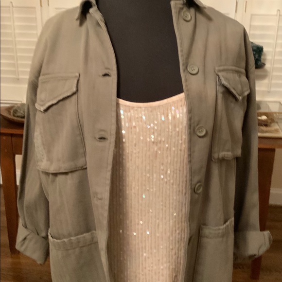 J. Crew Lightly Sequined Beige/Gold Top🌟Size 2 - Picture 6 of 14